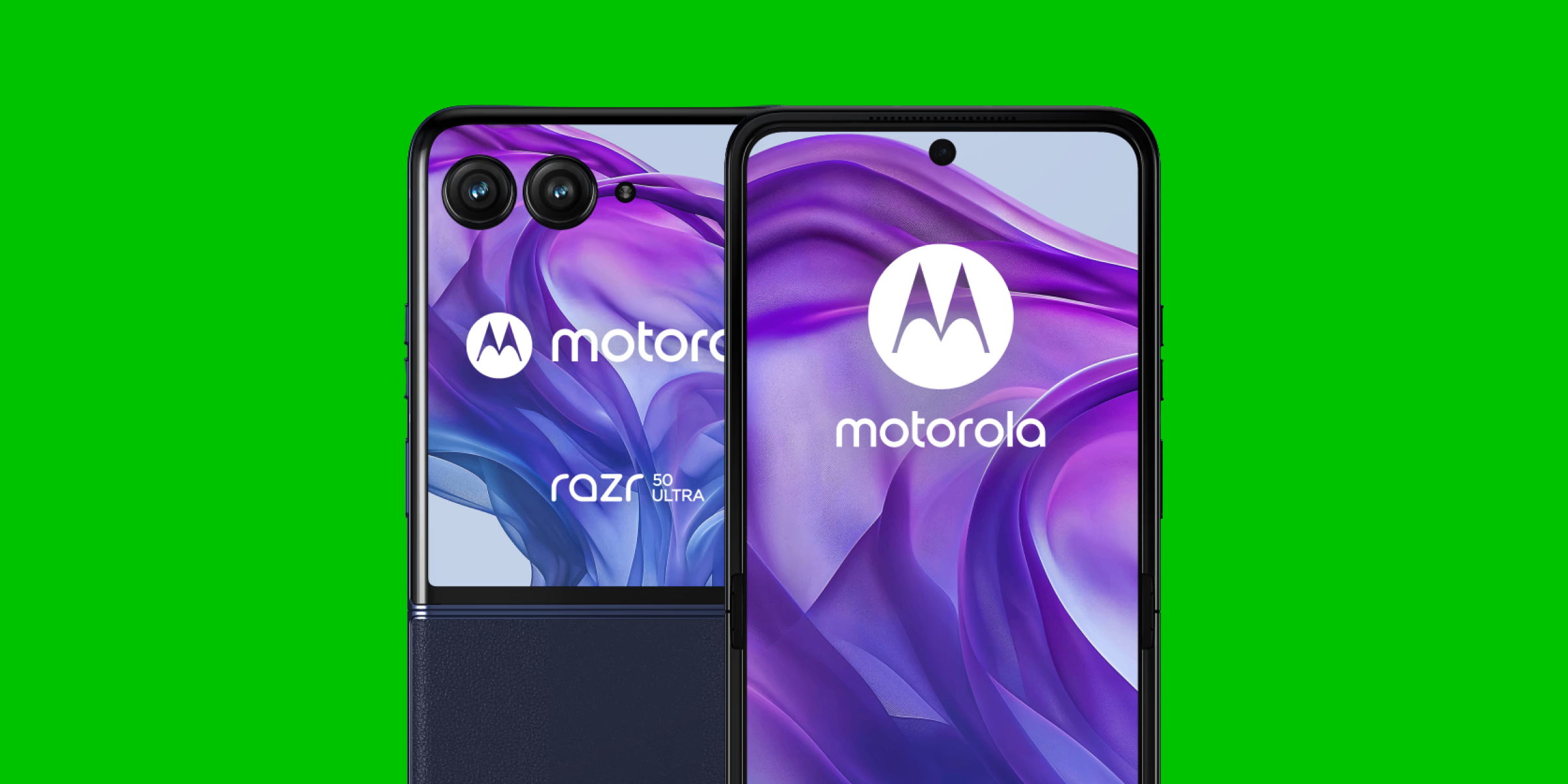 Voor- en achterkant van de Motorola Razr 50 Ultra