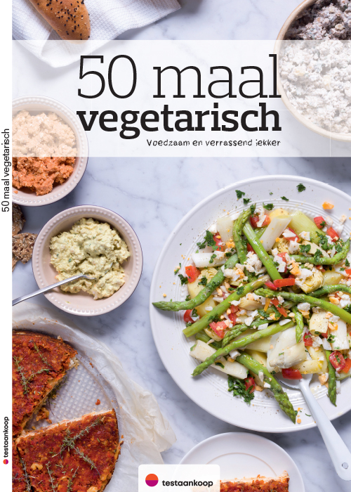 Omslag vand de praktische gids '50 maal vegetarisch'