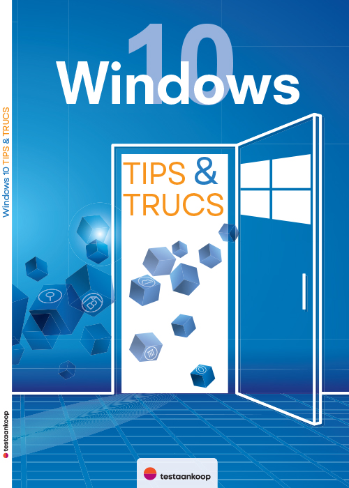 Omslag vand de praktische gids 'Windows 10, tips en trucs'