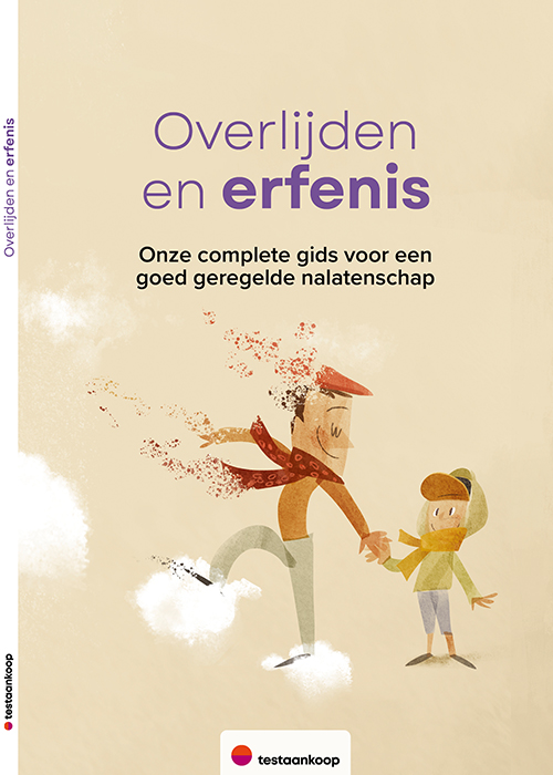 Omslag vand de praktische gids 'Overlijden en erfenis'