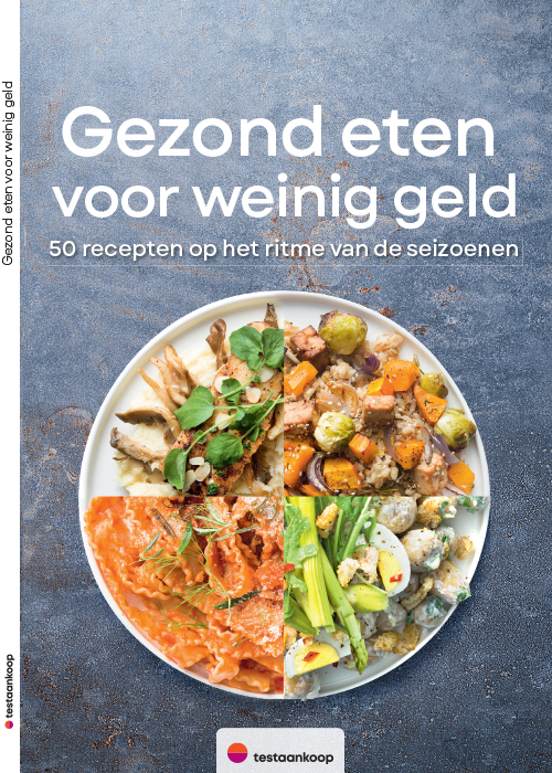 Omslag vand de praktische gids 'Gezond eten voor weinig geld'