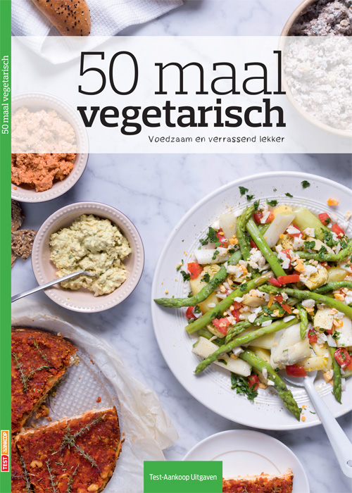 Omslag vand de praktische gids '50 maal vegetarisch'