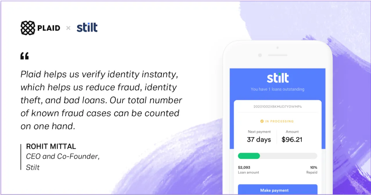 Stilt provides financial services for all Plaid
