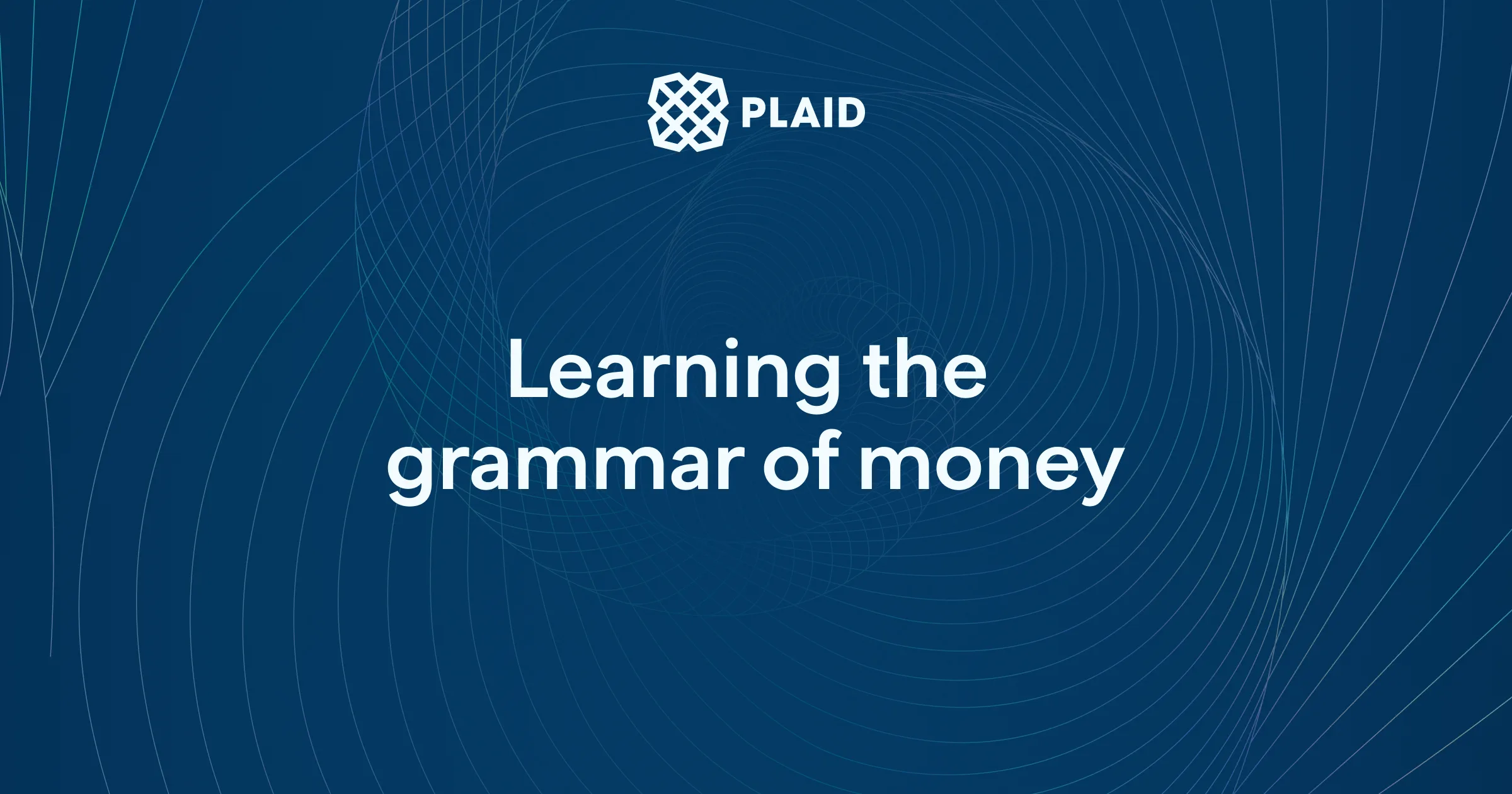 Learning the grammar of money with a sequential foundation model | Plaid