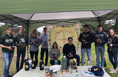 group photo at the end of a volunteer event with ECOSLO