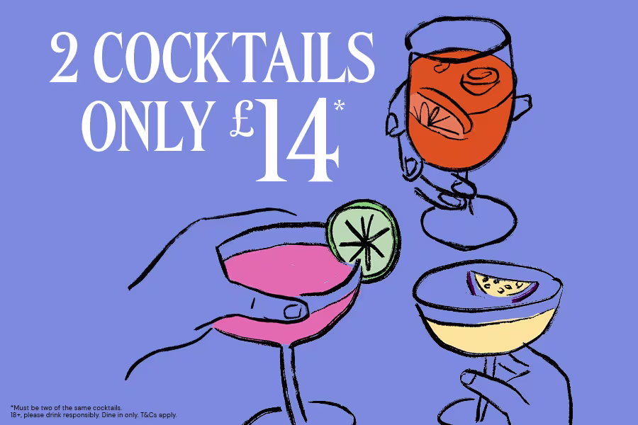 2 cocktails for £14