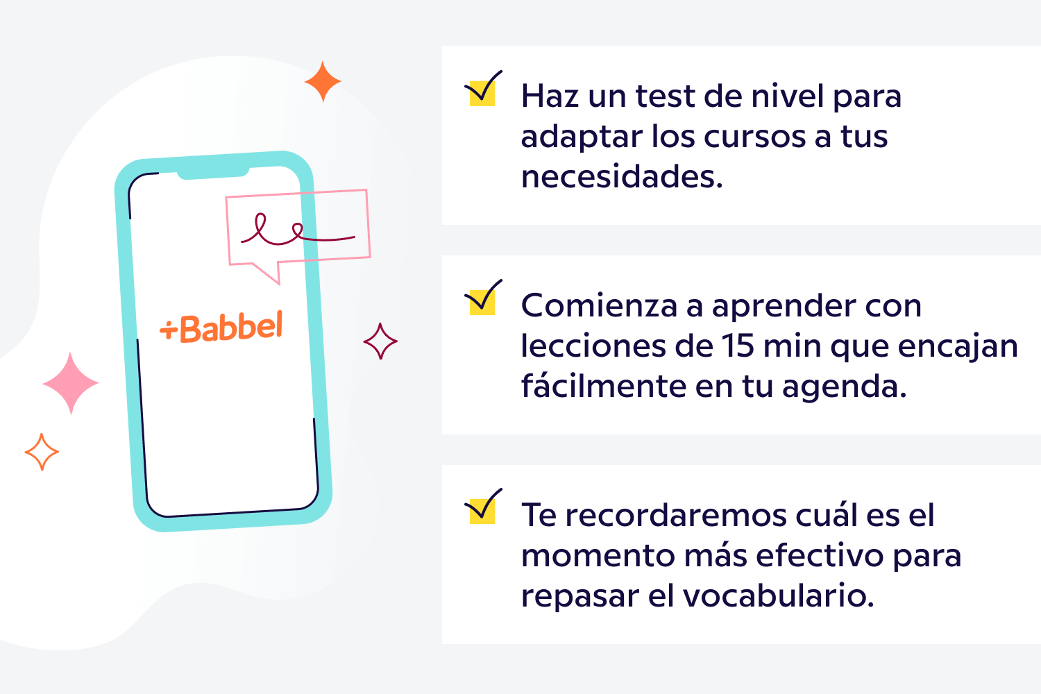 Comienza con la app de Babbel