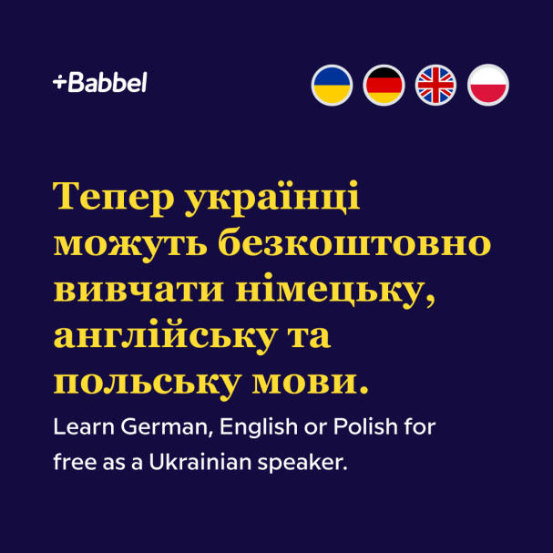 Babbel Launches Free Language Courses For Ukrainians On Its Platform