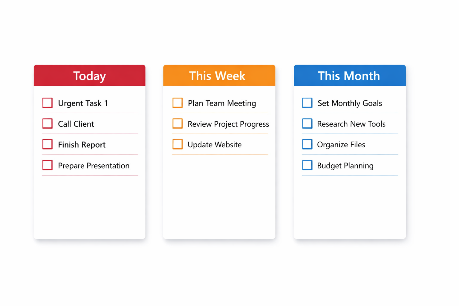 A practical security checklist organized by urgency: today, this week, this month.