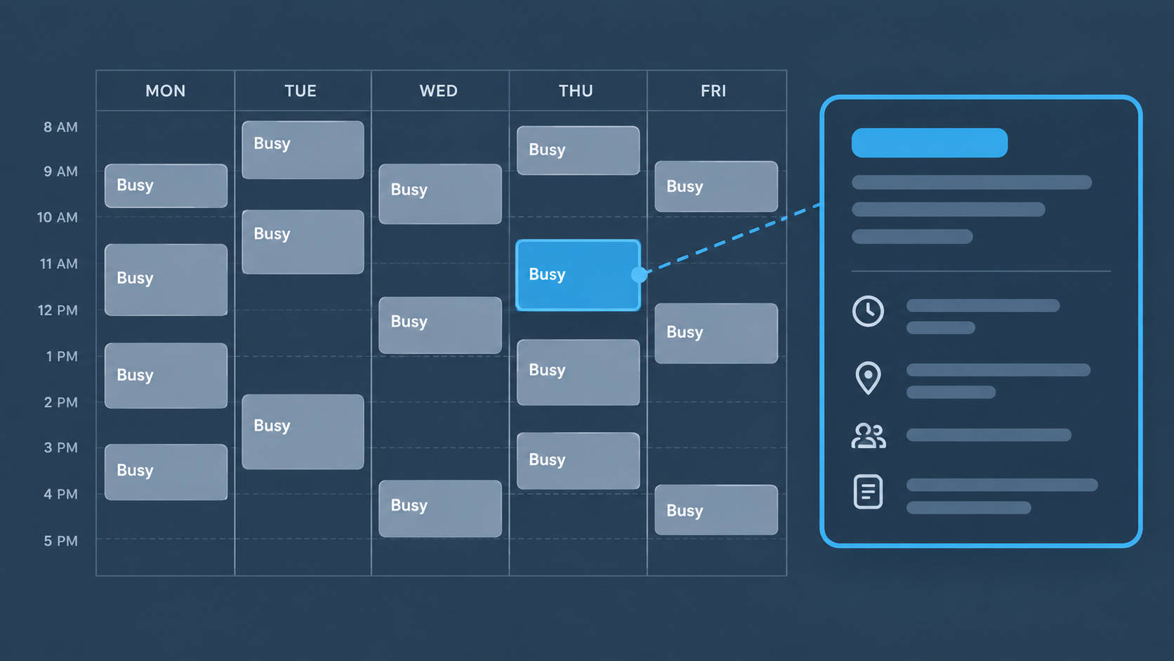 Coworkers need to see that you are booked, not why.