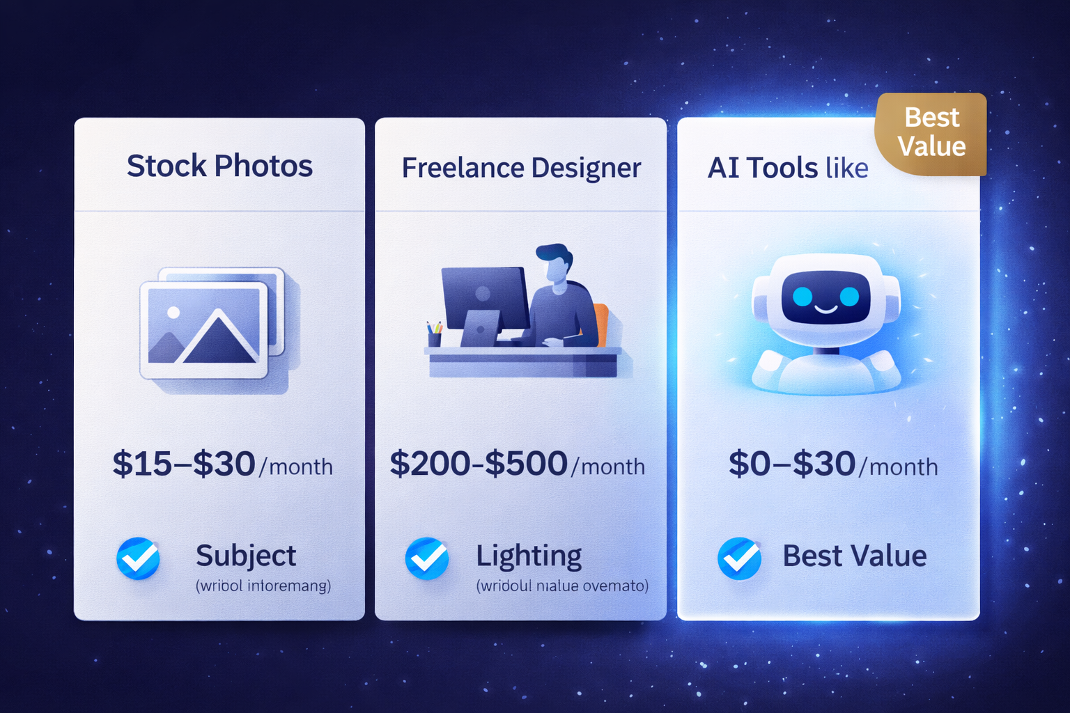 The math isn’t close: AI visual tools vs. traditional design costs for small businesses.
