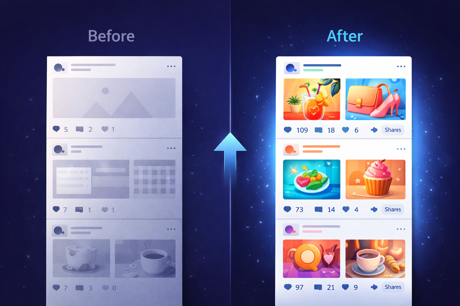 From 1.8% to 2.5% engagement: what consistent, AI-assisted visuals can do for a small brand.