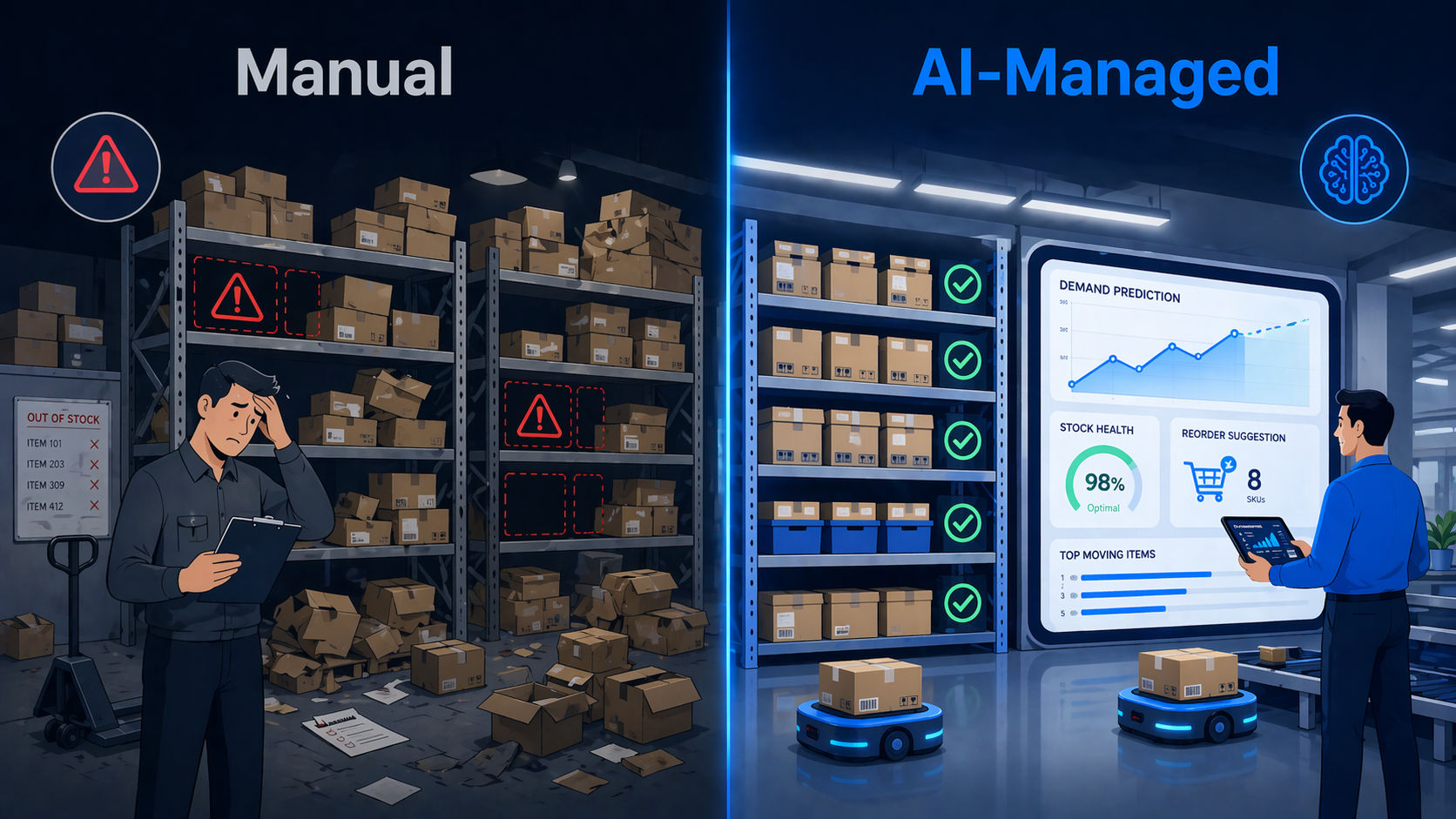 From overstocked and understocked to right-sized: AI inventory management in action.