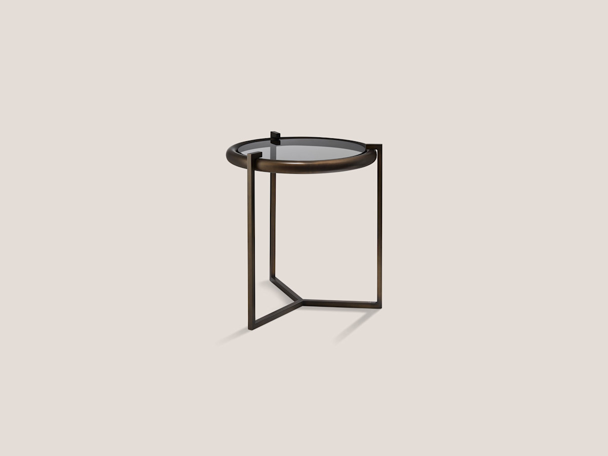 Rua Tucuma Side Table in Burnish Bronze
