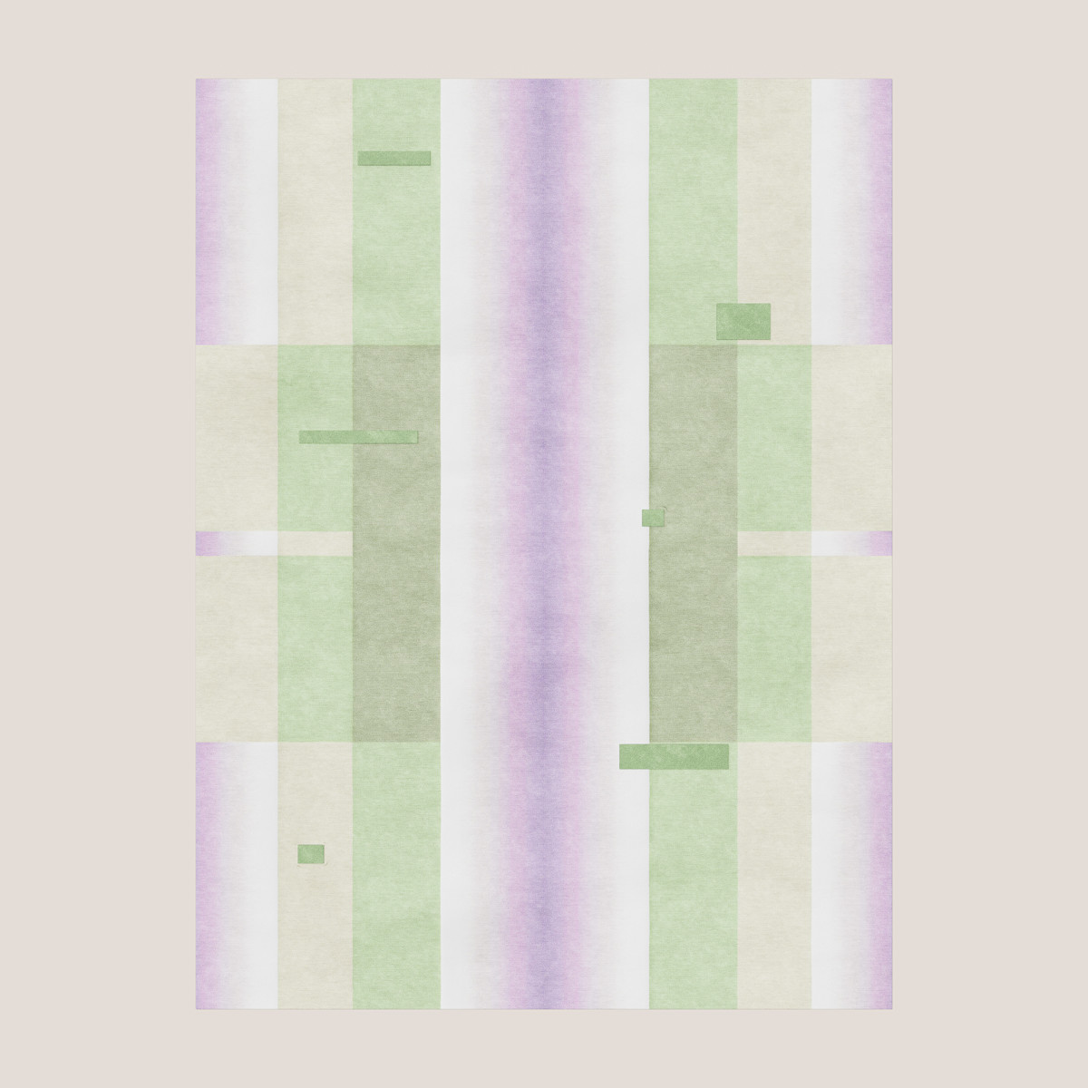 A refined study in rhythm and restraint, the Fuji-Michi rug takes its name from the iconic pilgrimage route that leads to Japan’s Mount Fuji—an enduring symbol of introspection and quiet strength. Like the journey it references, Fuji-Michi invites the eye to travel across its surface through a procession of vertical green-toned stripes. Each band subtly shifts in hue and texture, magnifying the artisanal weaving patterns at its core.