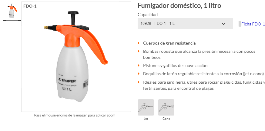 Fumigadores (FUMIGAR y SANITIZAR) - Disponible de 1, 2, 5 y 7 lts