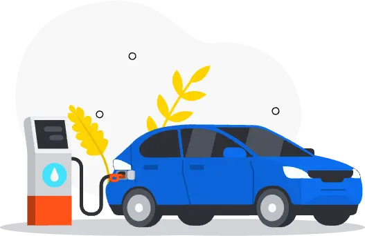 blauw elektrisch voertuig opladen