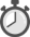 Een eenvoudige stopwatch-illustratie in zwart-wit.