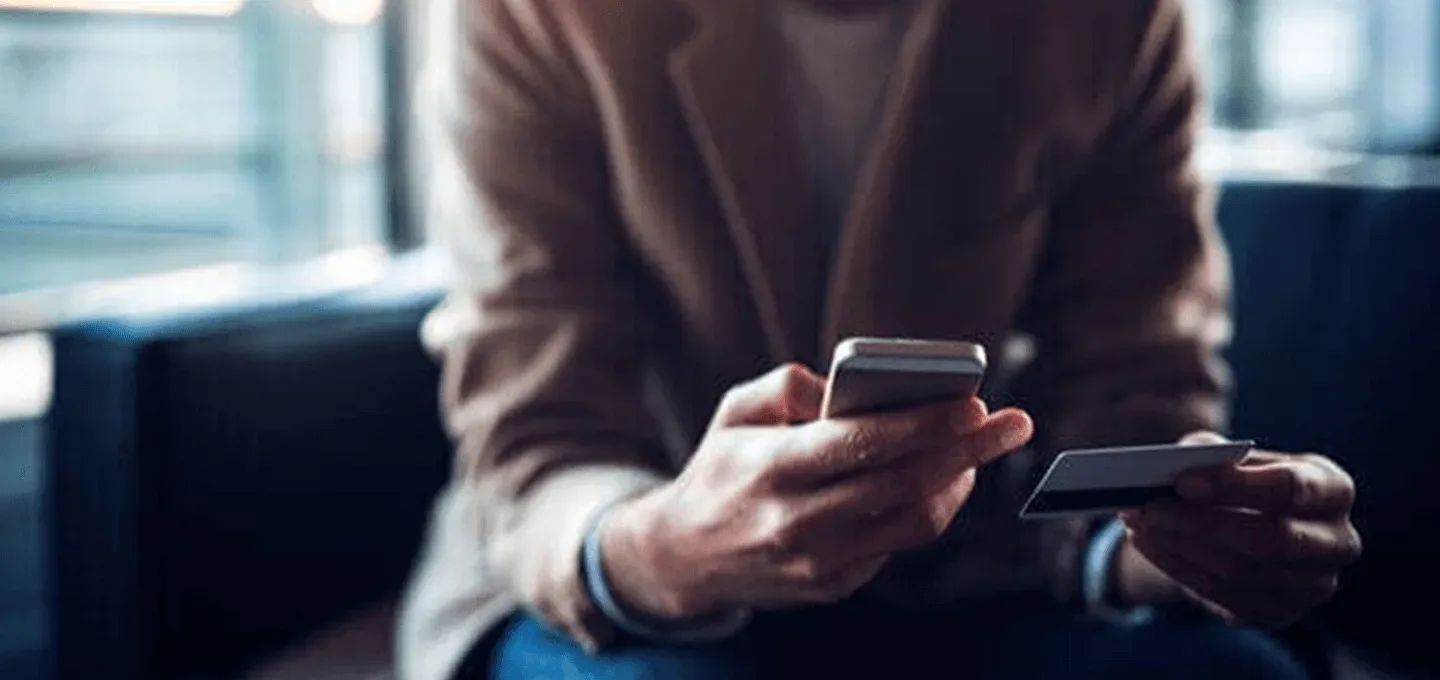 Betaling met een mobiele telefoon.