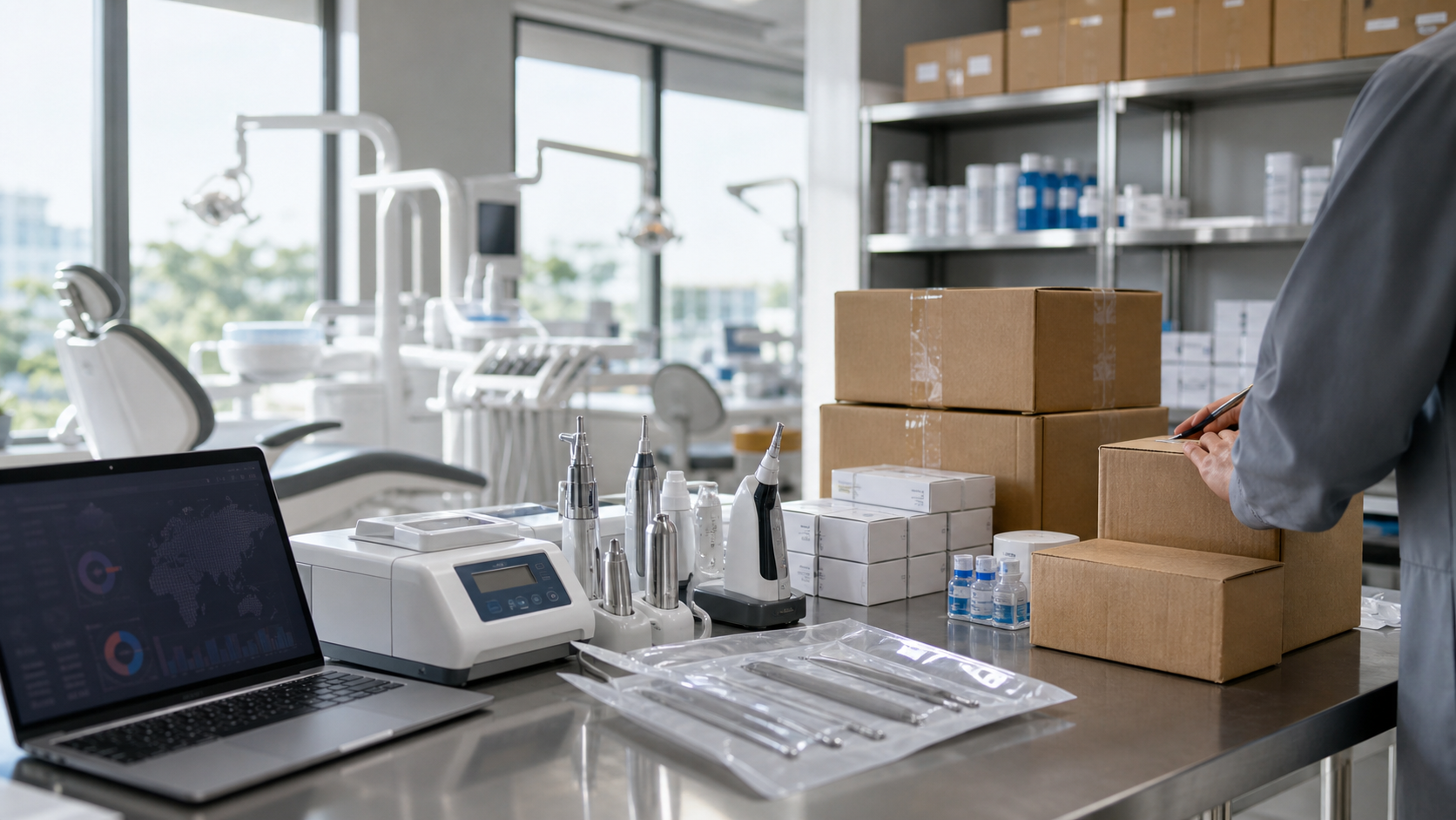 AIGC generated realistic industry scene for a Chinese foreign trade article
