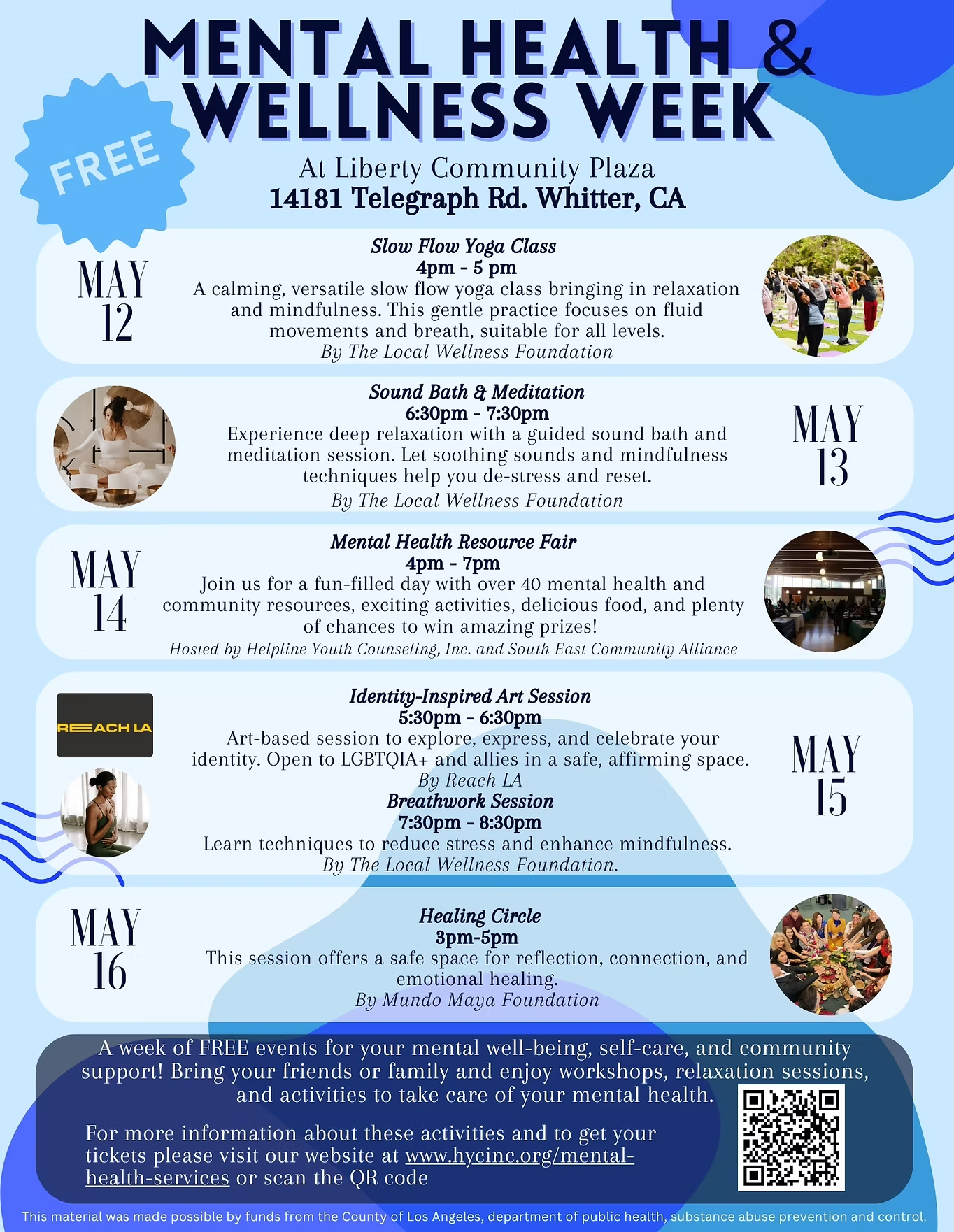 Picture for HYC Hosts Mental Health & Wellness Week *Free* May 12th-16th