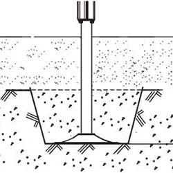 Underground foundations with foundations plates