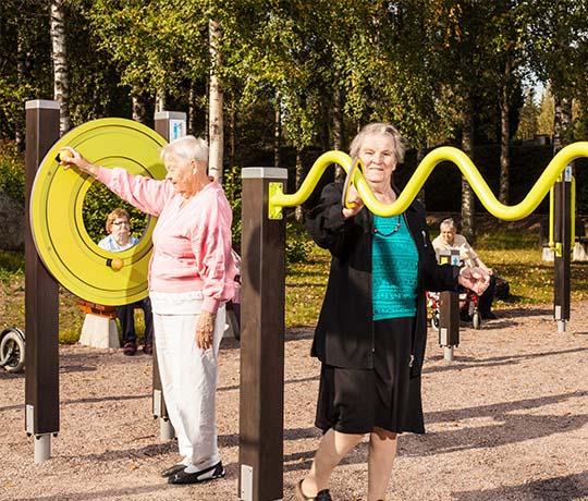 Parque para adultos mayores en Finlandia