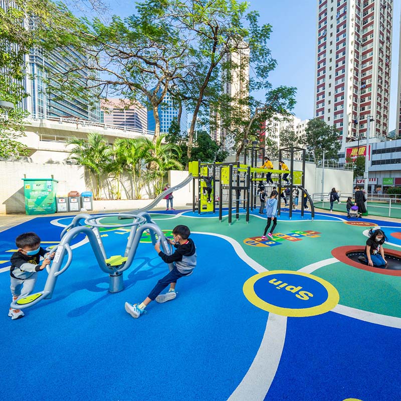 Colourful mats encourage children to exercise while having fun