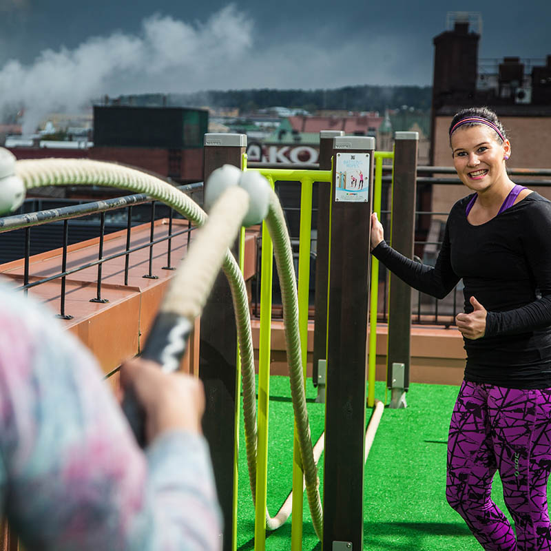 Rooftop gym Tampere Finland