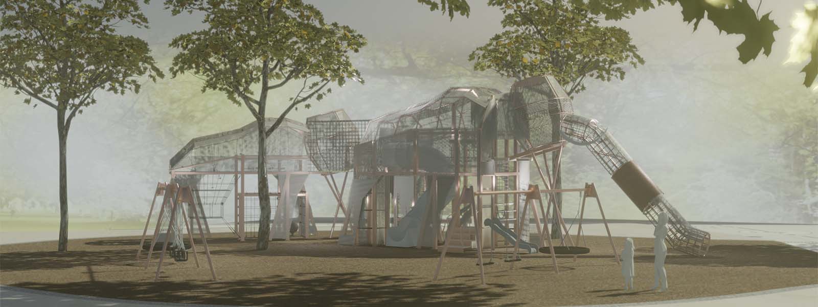 Mammoth-themed playground concept image by Lappset