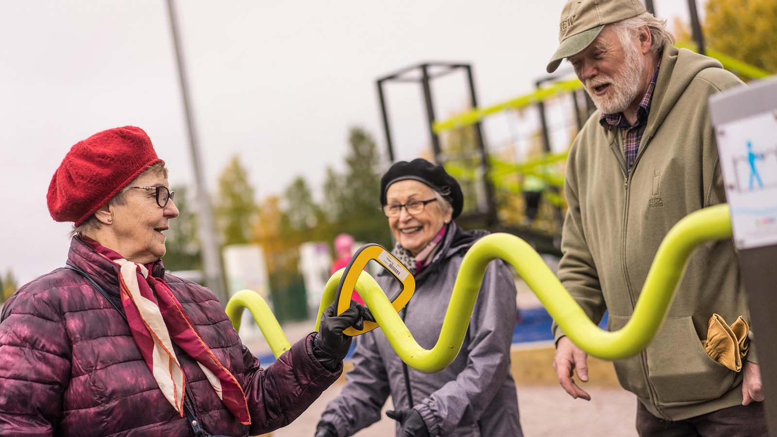 The study was conducted using Lappset's Senior Sports equipment. Image: Rovaniemi, Finland.