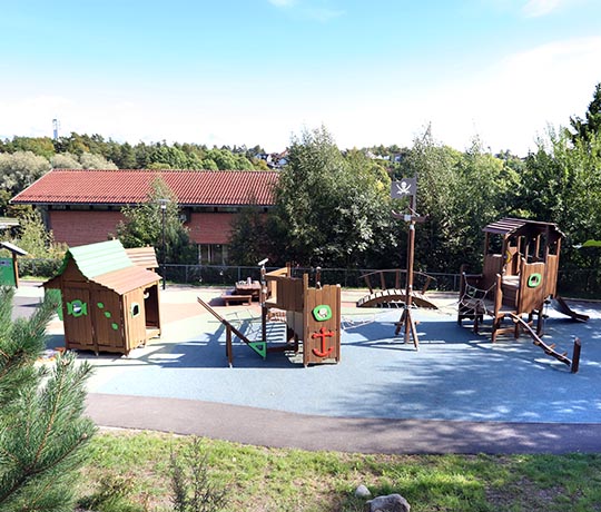 Creative kindergarten playground in Norway