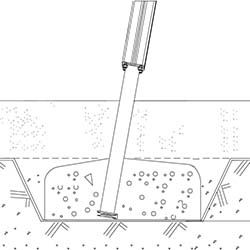 Cimientos subterráneos de hormigón