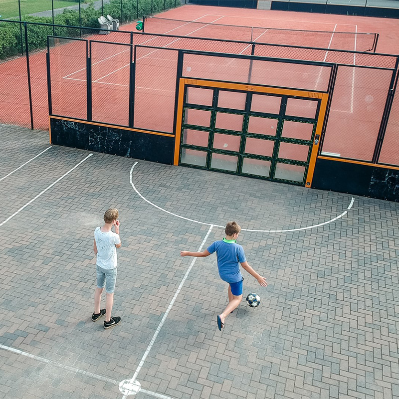 Children playing on the Lappset Sutu at Recreation park De Boshoek, The Netherlands
