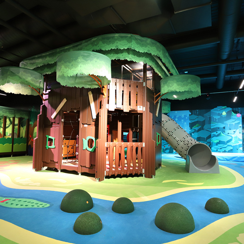Balubaland indoor playground in Jessheim, Norway, is an example of how Lappset's Flora range can be customized in unique ways.