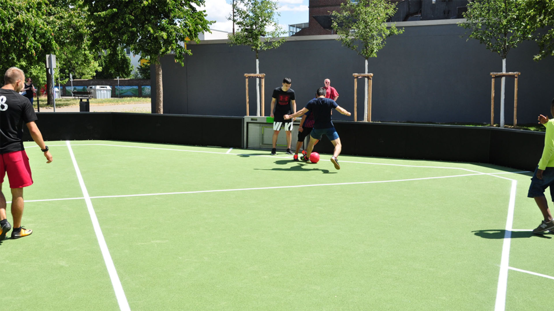 Adults playing on the Toro