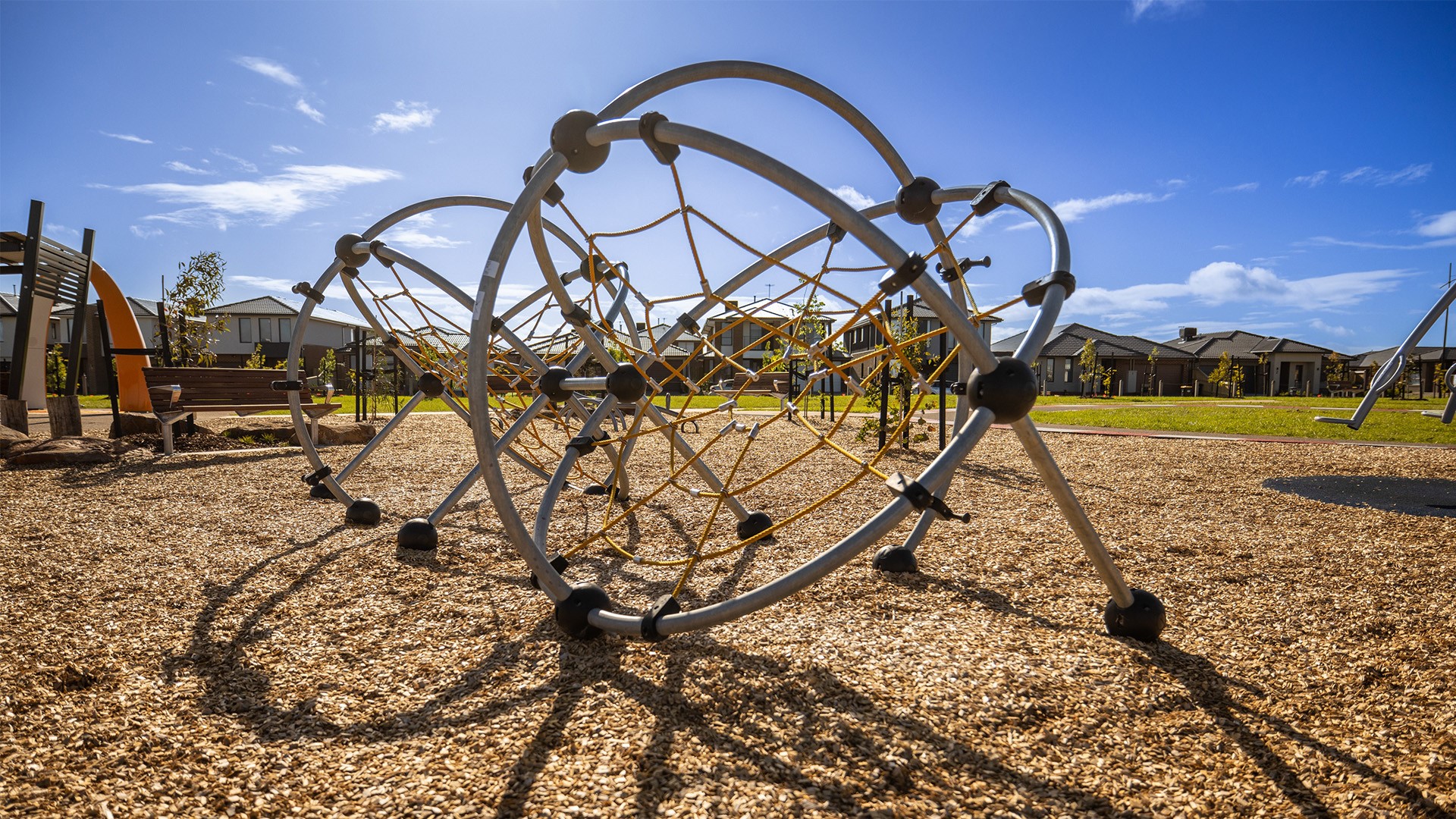 Lappset Oxygen Climbing Frame at Olivia Estate in Truganina, Australia, was installed by Lark Industries