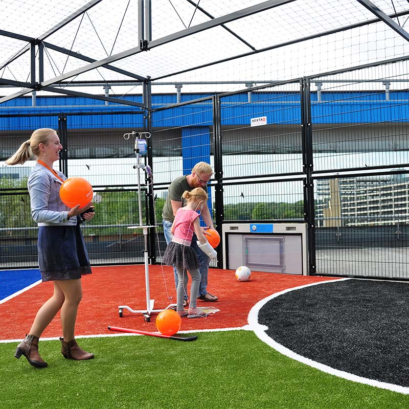 Wilhelmina barnesykehus i Nederland har et treningsområde på taket