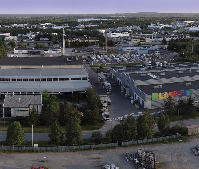 Sede central y fábrica de Lappset en Rovaniemi, Finlandia