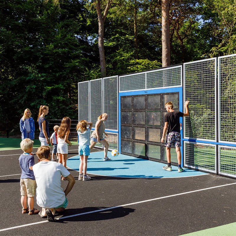 Children playing on the Lappset Sutu at Recreation park Het Grote Bos, The Netherlands