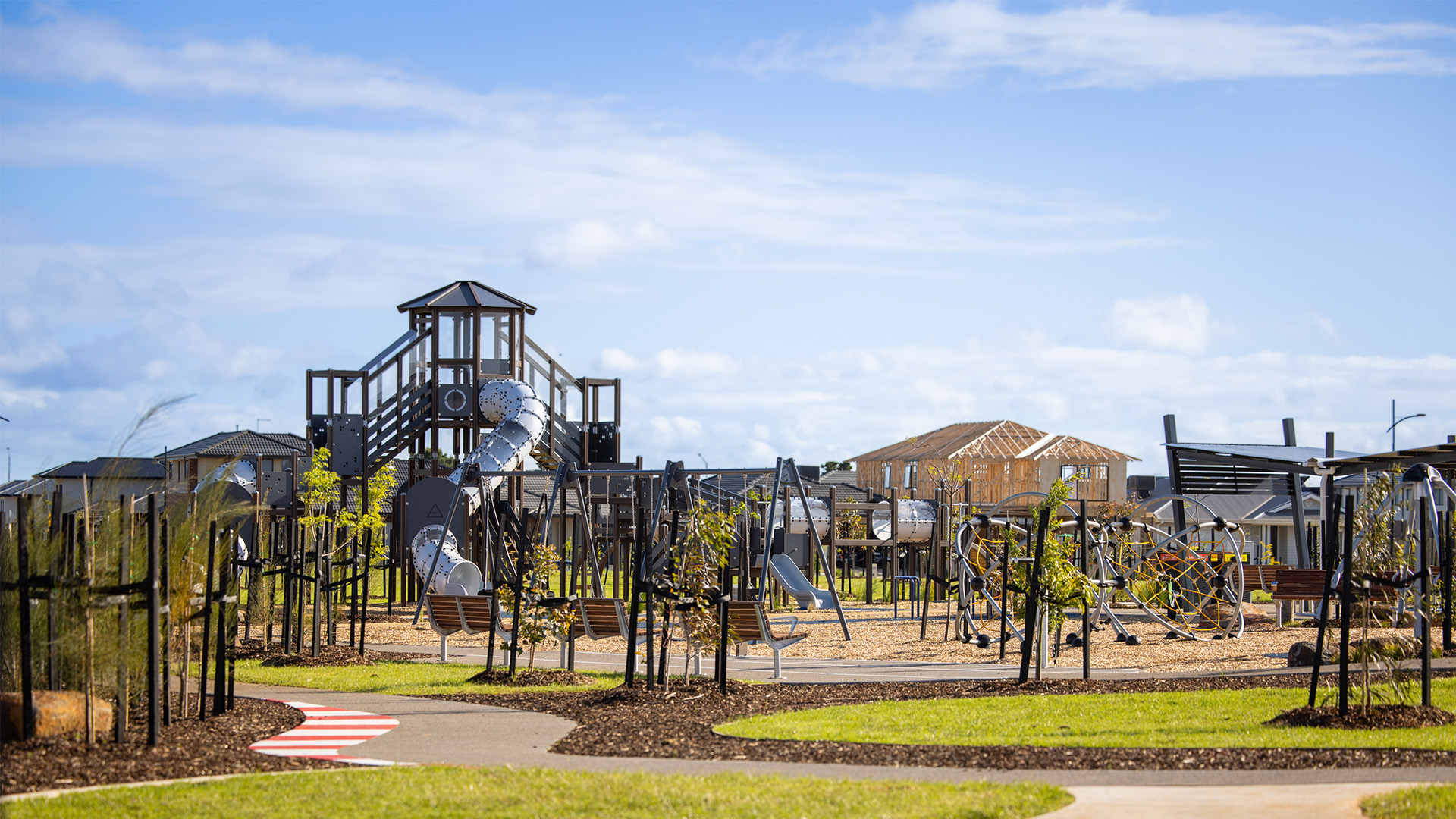 Olivia Estate in Truganina, Australia, was installed by Lark Industries