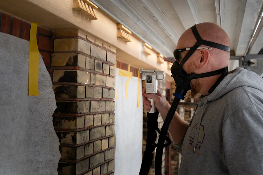 Facaden afrenses med laserteknologi