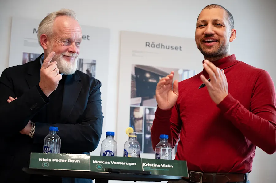 Niels Peder Ravn (C) og Marcus Vesterager (A)