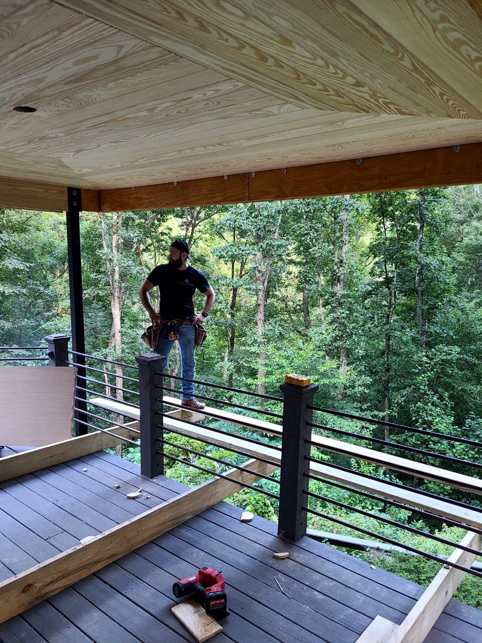 Custom Deck roofing build out