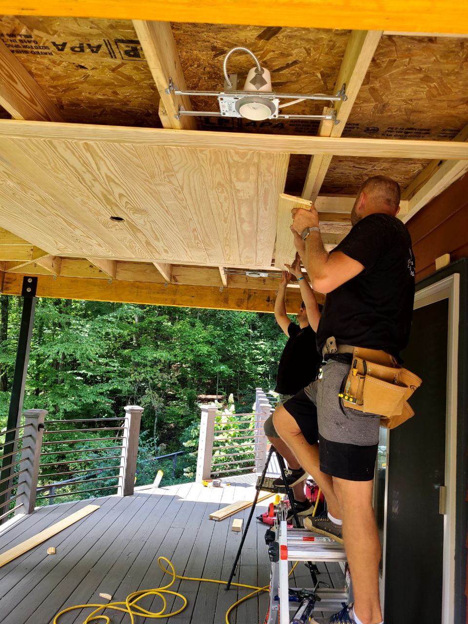 Custom Deck roofing build out