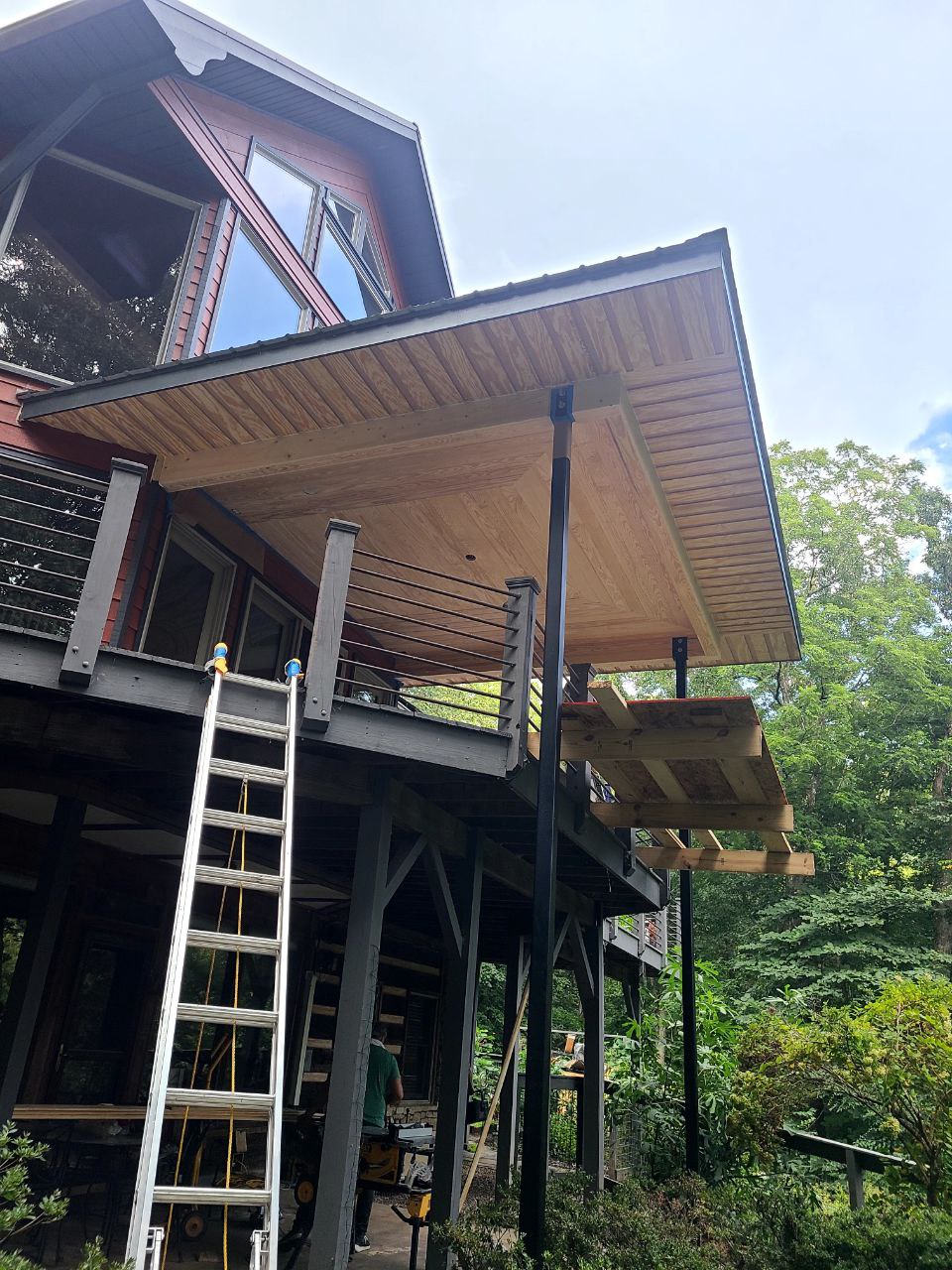 Custom Deck roofing build out