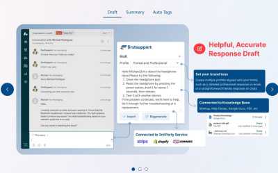 Chatbiz partner: FirstSupport AI for Zendesk. Give your team instant superpowers: translation, summary, draft, tagging, and more!