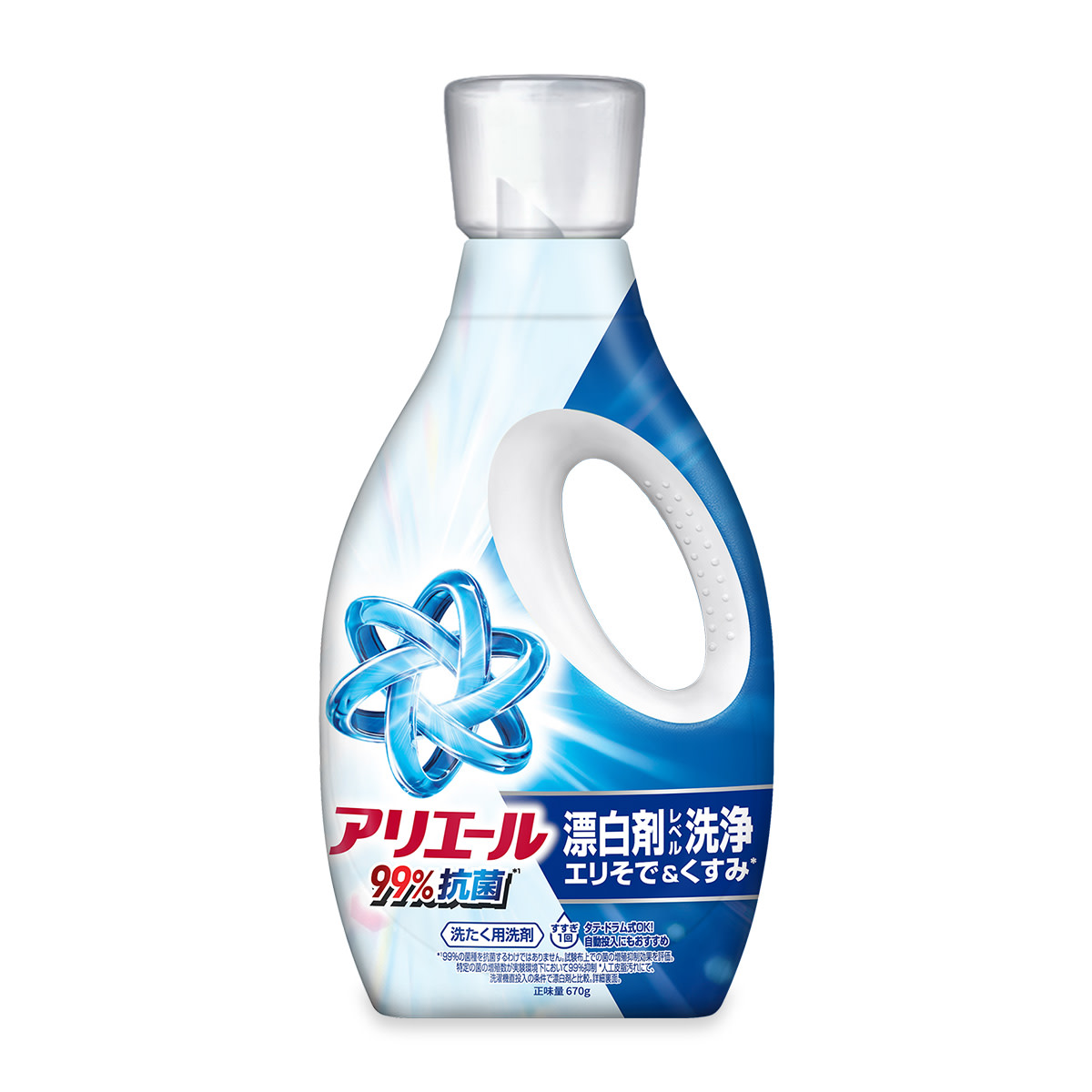アリエール 液体 漂白剤レベル洗浄 670g 表面
