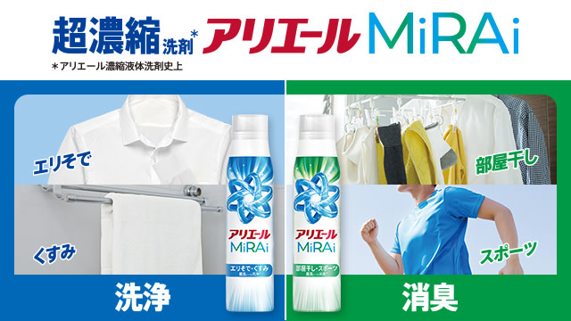 超濃縮洗剤 アリエールMiRAi