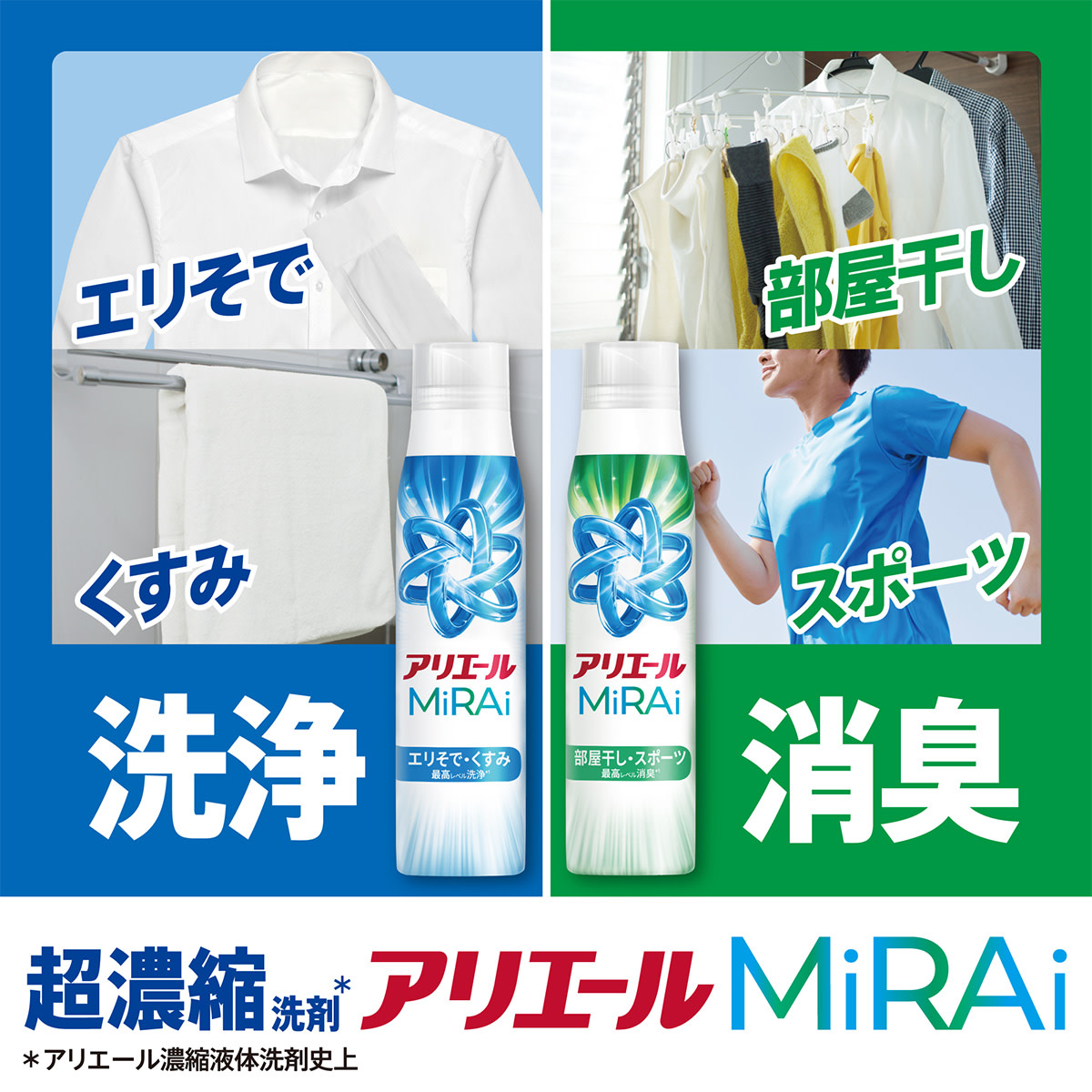 超濃縮洗剤 アリエールMiRAi